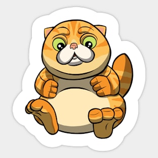 Cute Fat Cat Sticker